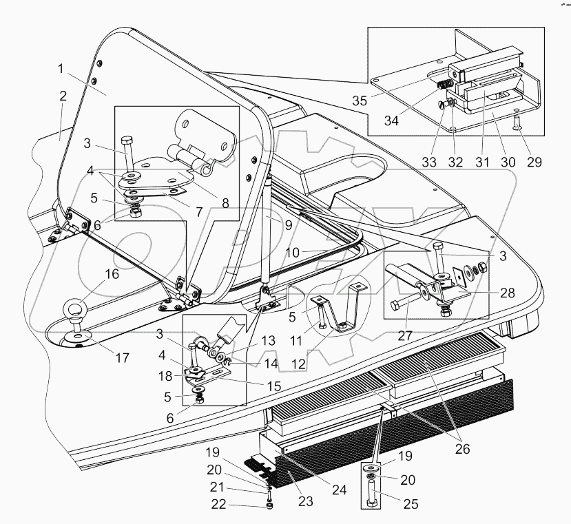 Крыша. Установка фильтра. Панель