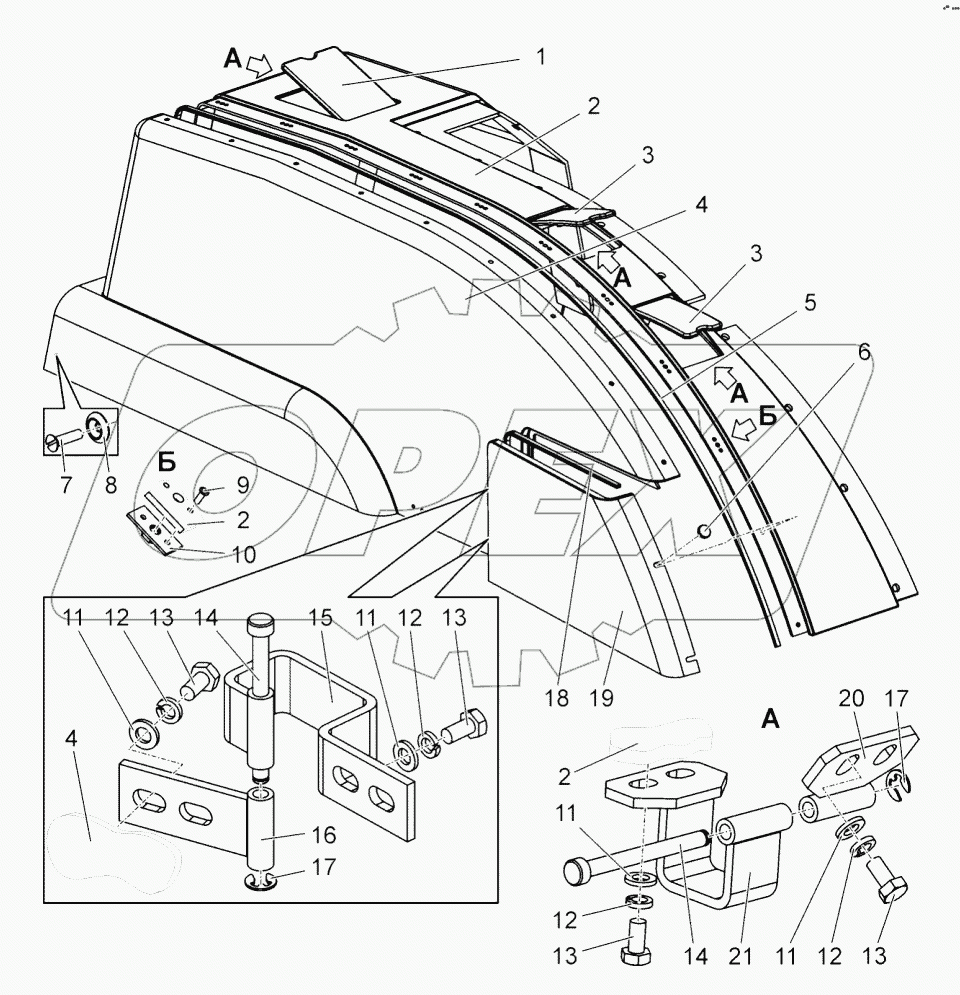  Крыло правое