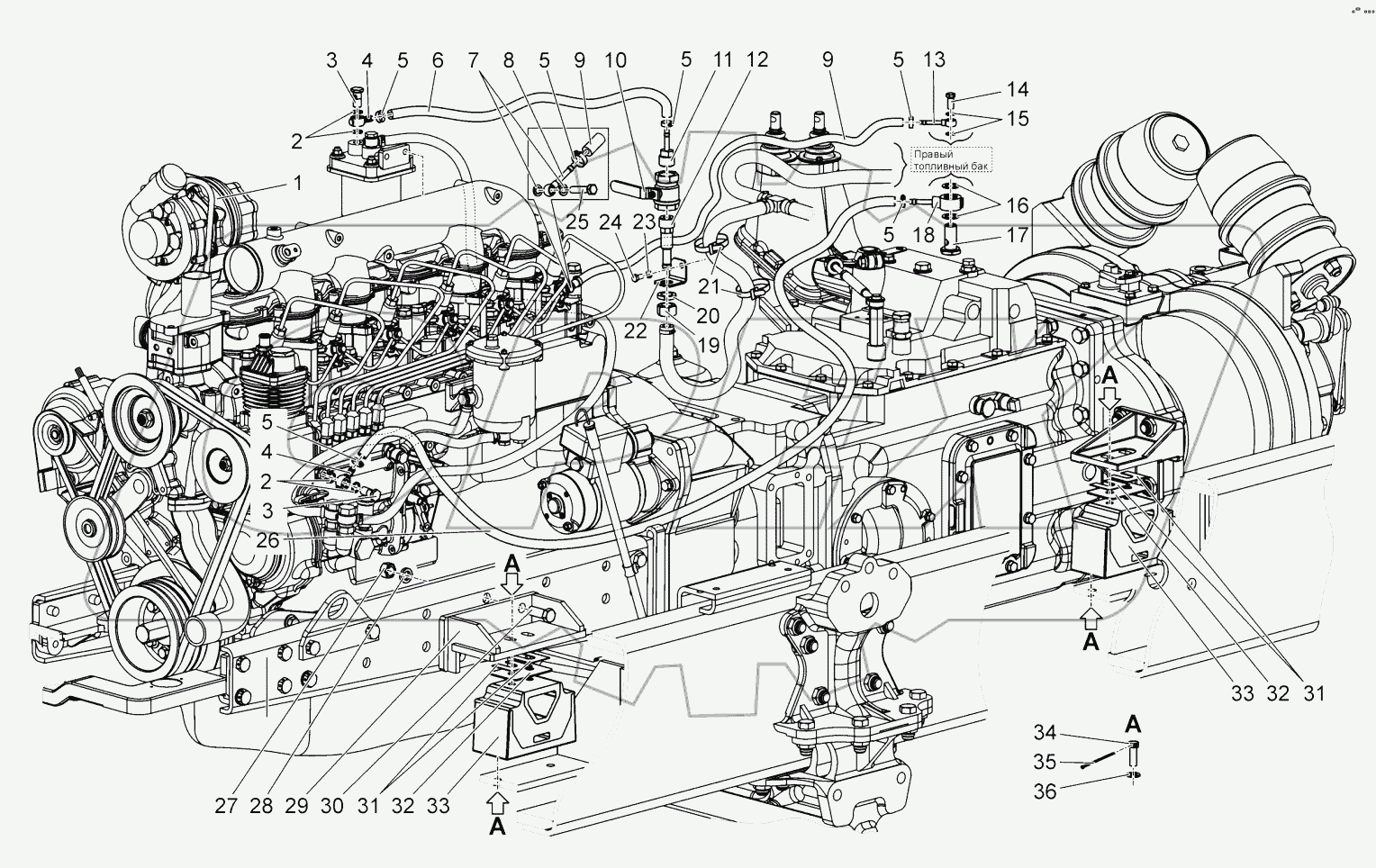  Установка силовая. Топливопровод сливной. Топливопровод. Кран
