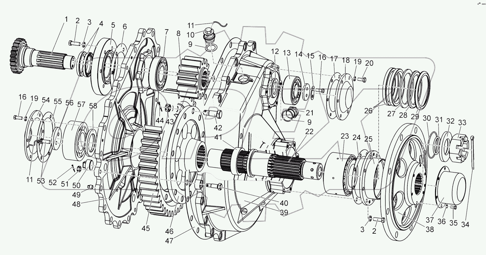  Передача конечная. Крышка. Шестерня ведомая
