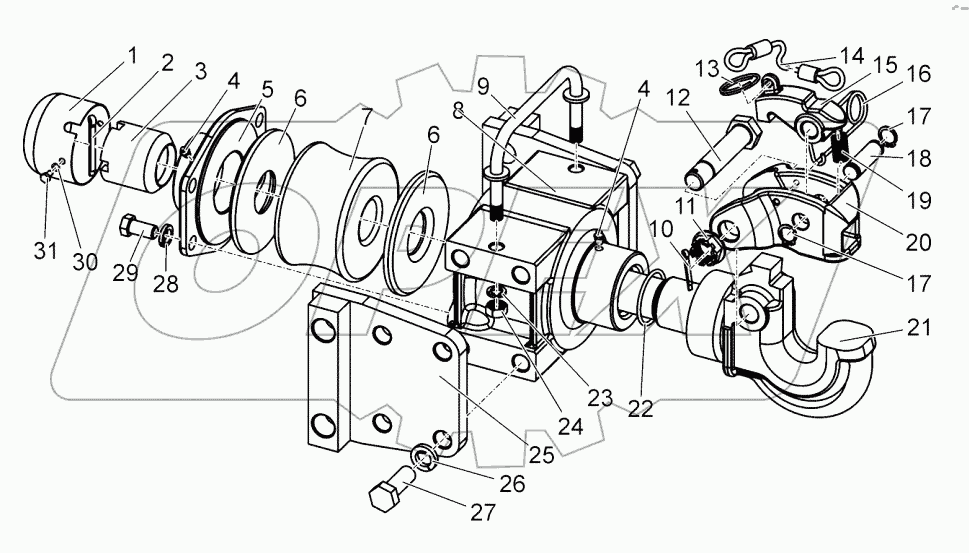  Крюк с амортизатором