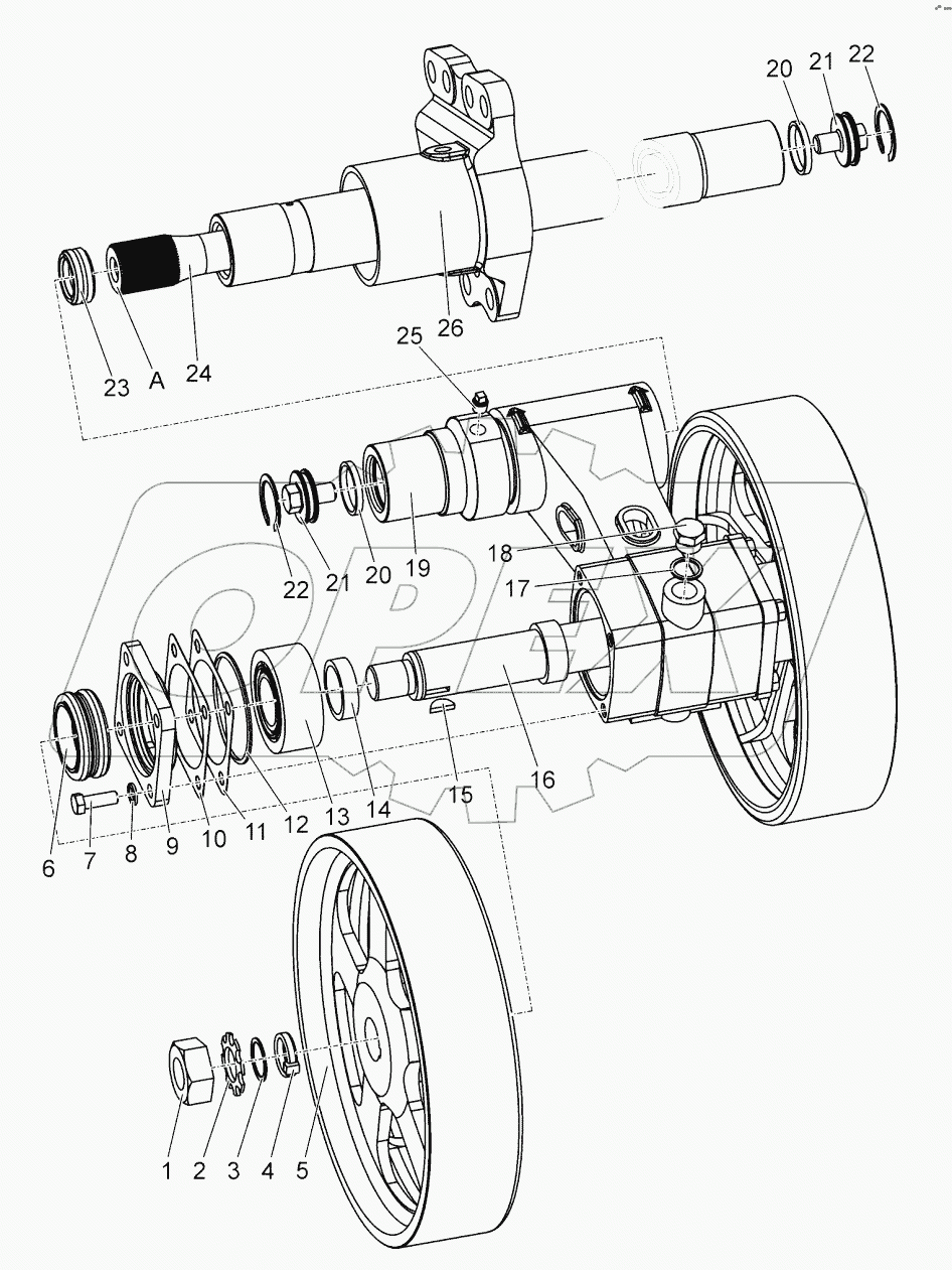  Каретка однобалансирная