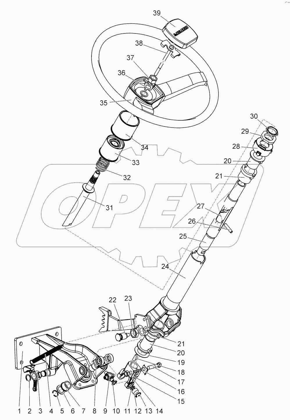  Колонка рулевая. Кардан. Вал. Колесо рулевое