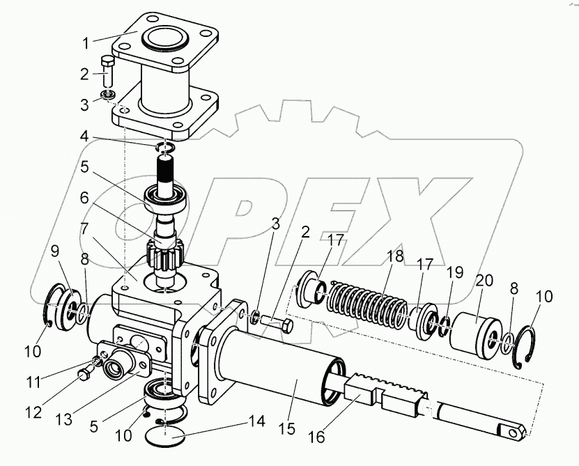  Редуктор рулевой с нульустановителем	