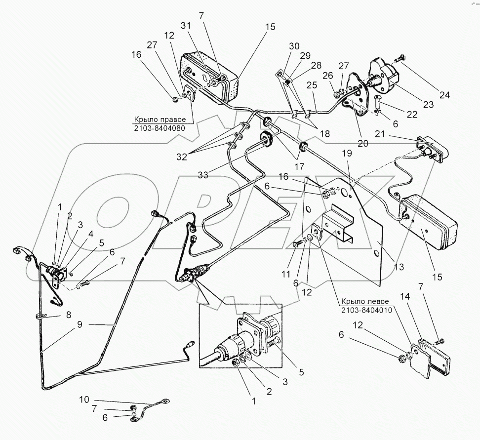  Электрооборудование кабины. Установка фонарей задних