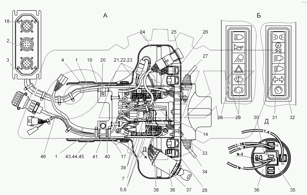  Щиток приборов