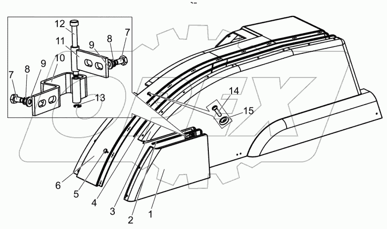  Крыло левое