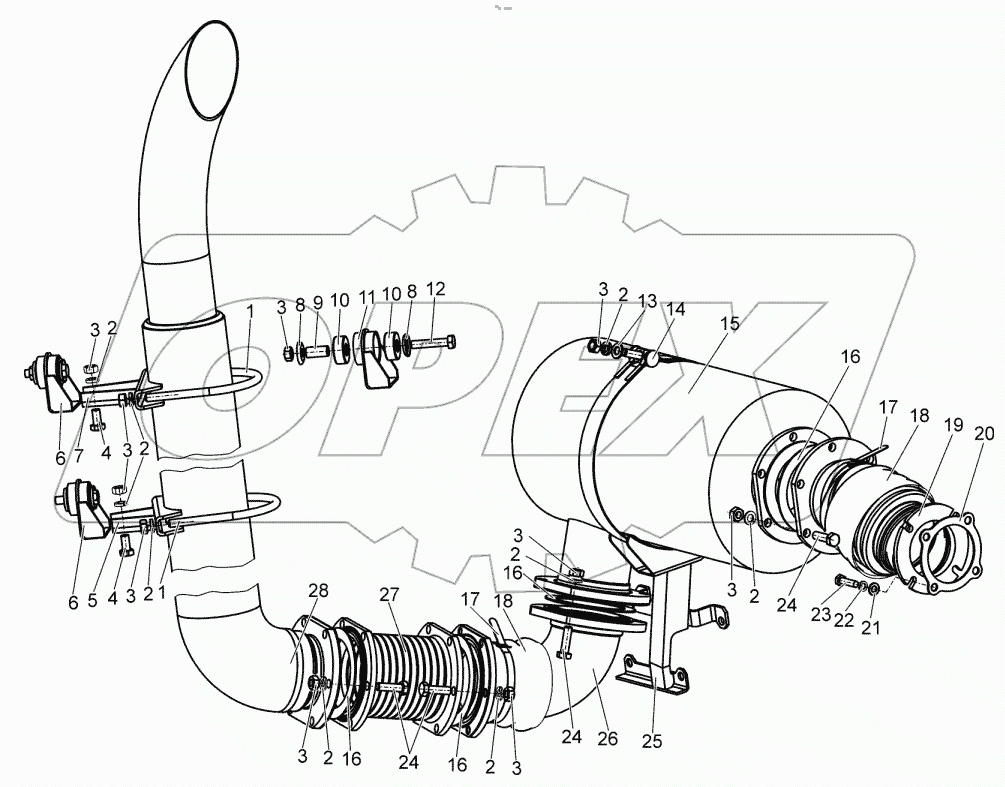  Система выпуска. Демпфер