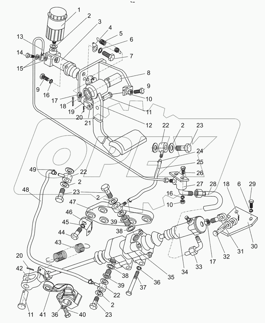  Управление сцеплением. Маслопровод