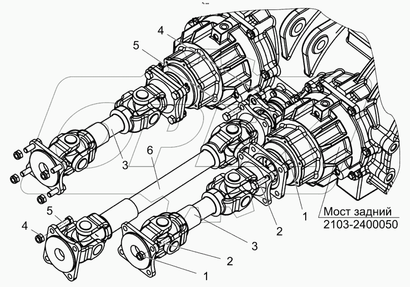  Передача карданная трансмиссии