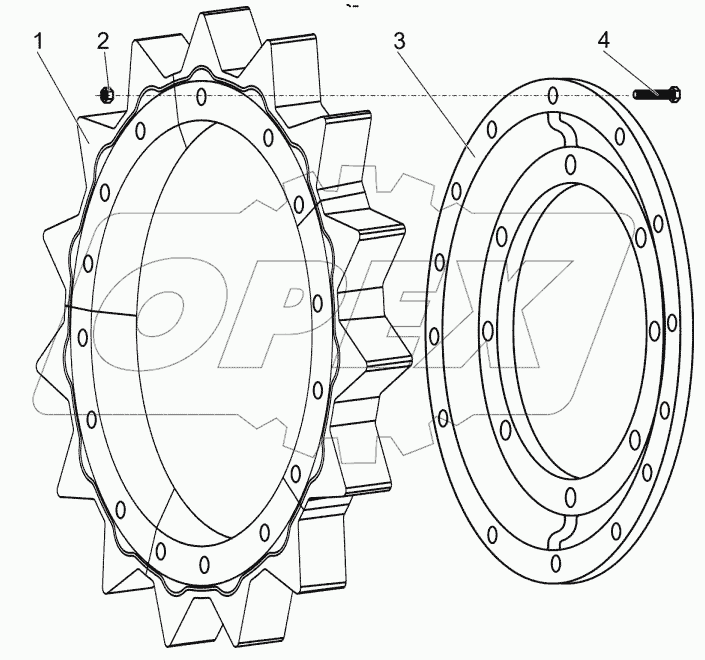  Колесо секторное