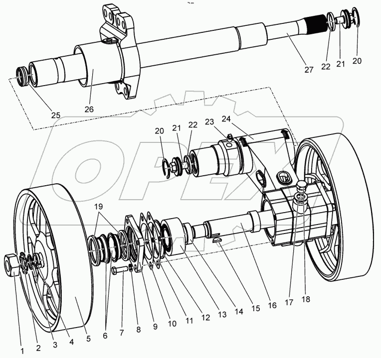  Каретка однобалансирная