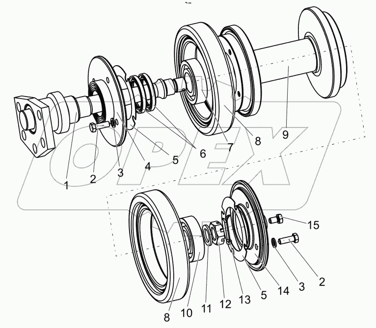  Каток поддерживающий 1502-3206200
