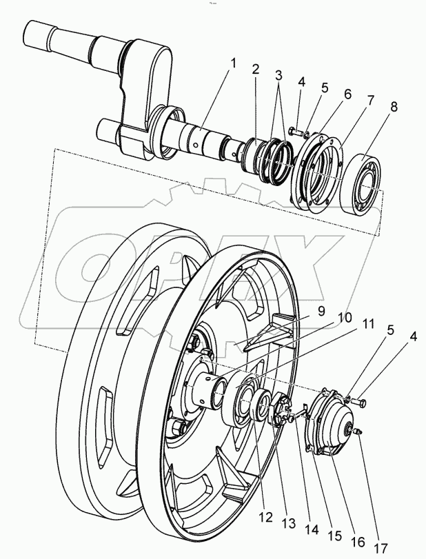  Колесо направляющее