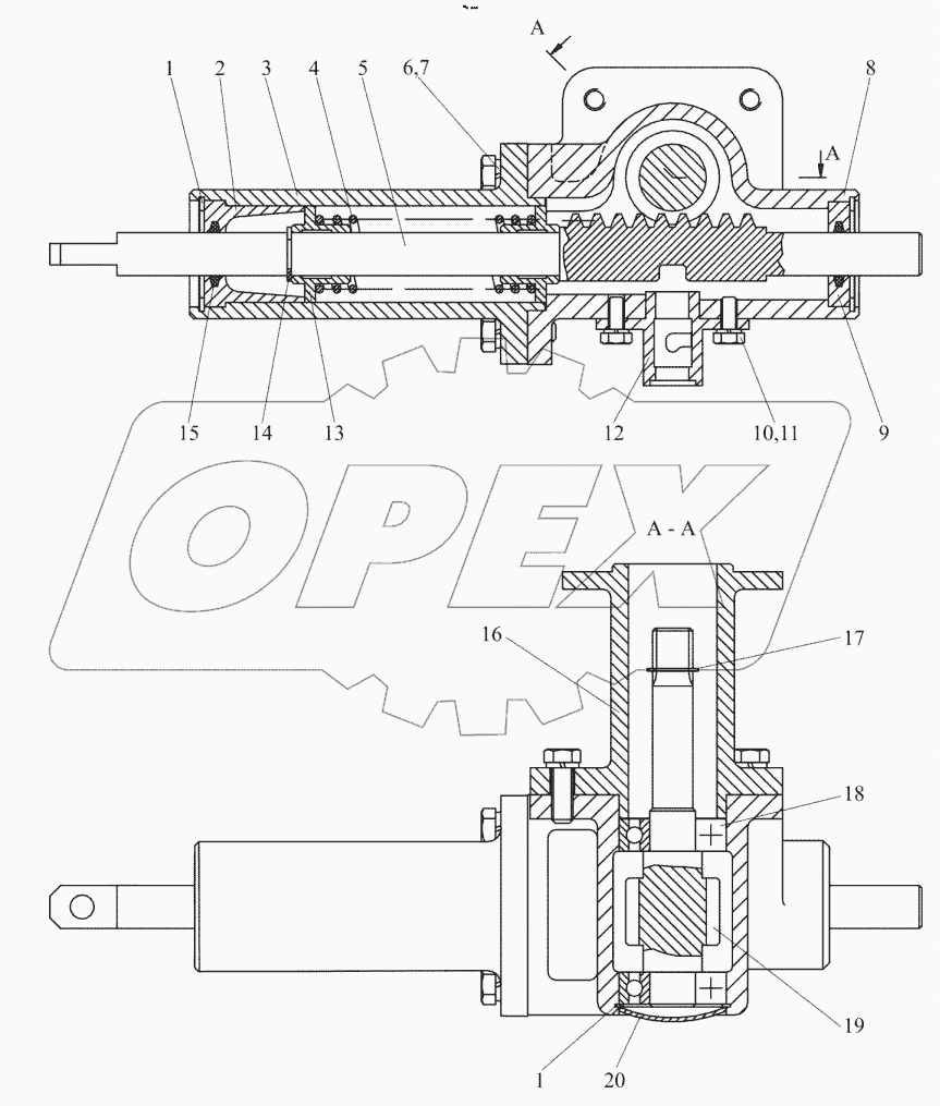  Редуктор рулевой с нульустановителем