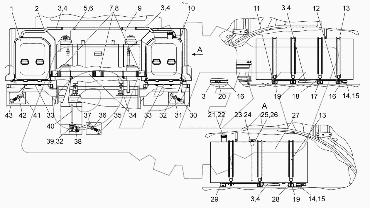  Система топливная. Бак топливный правый
