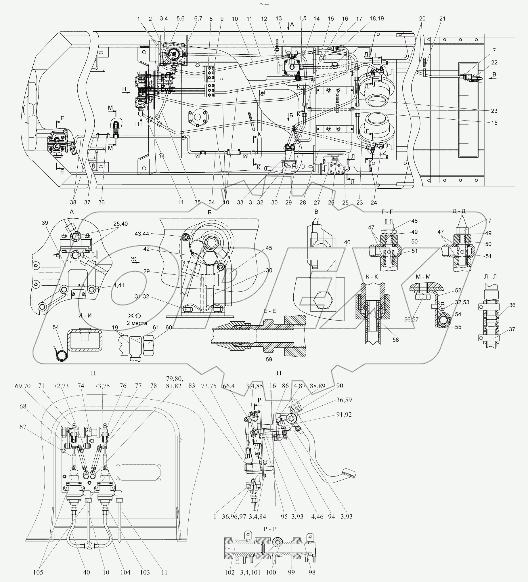  Система управления тормозами