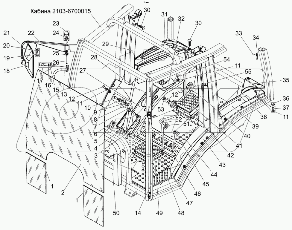  Кабина. Установка пульта. Пульт