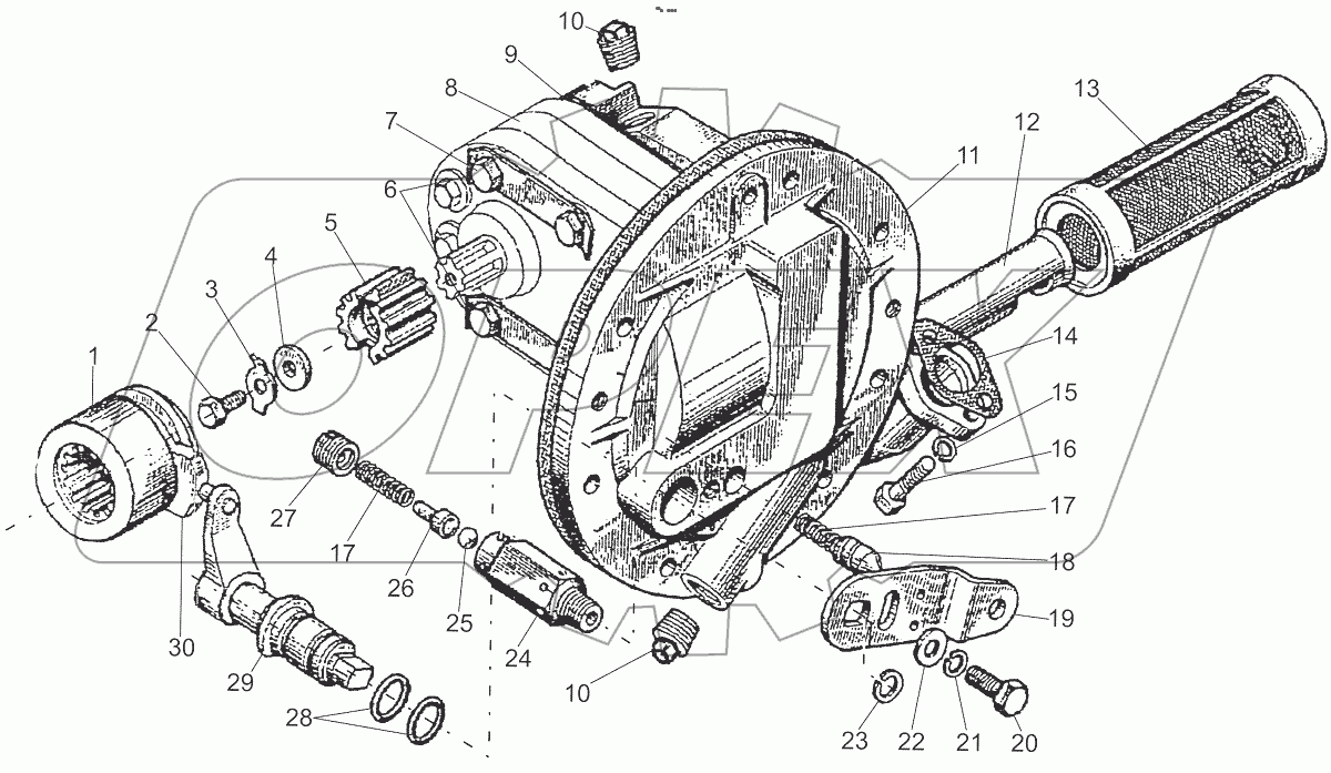  Привод насоса. Клапан