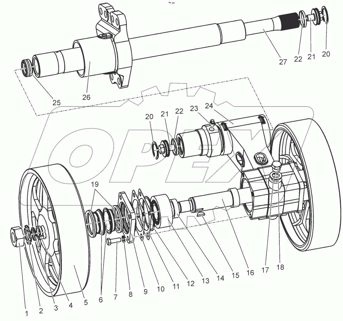  Каретка однобалансирная