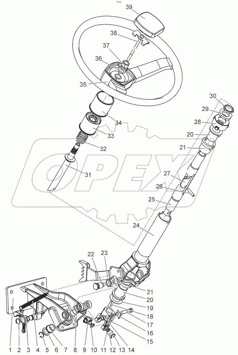  Колонка рулевая. Кардан. Вал. Колесо рулевое
