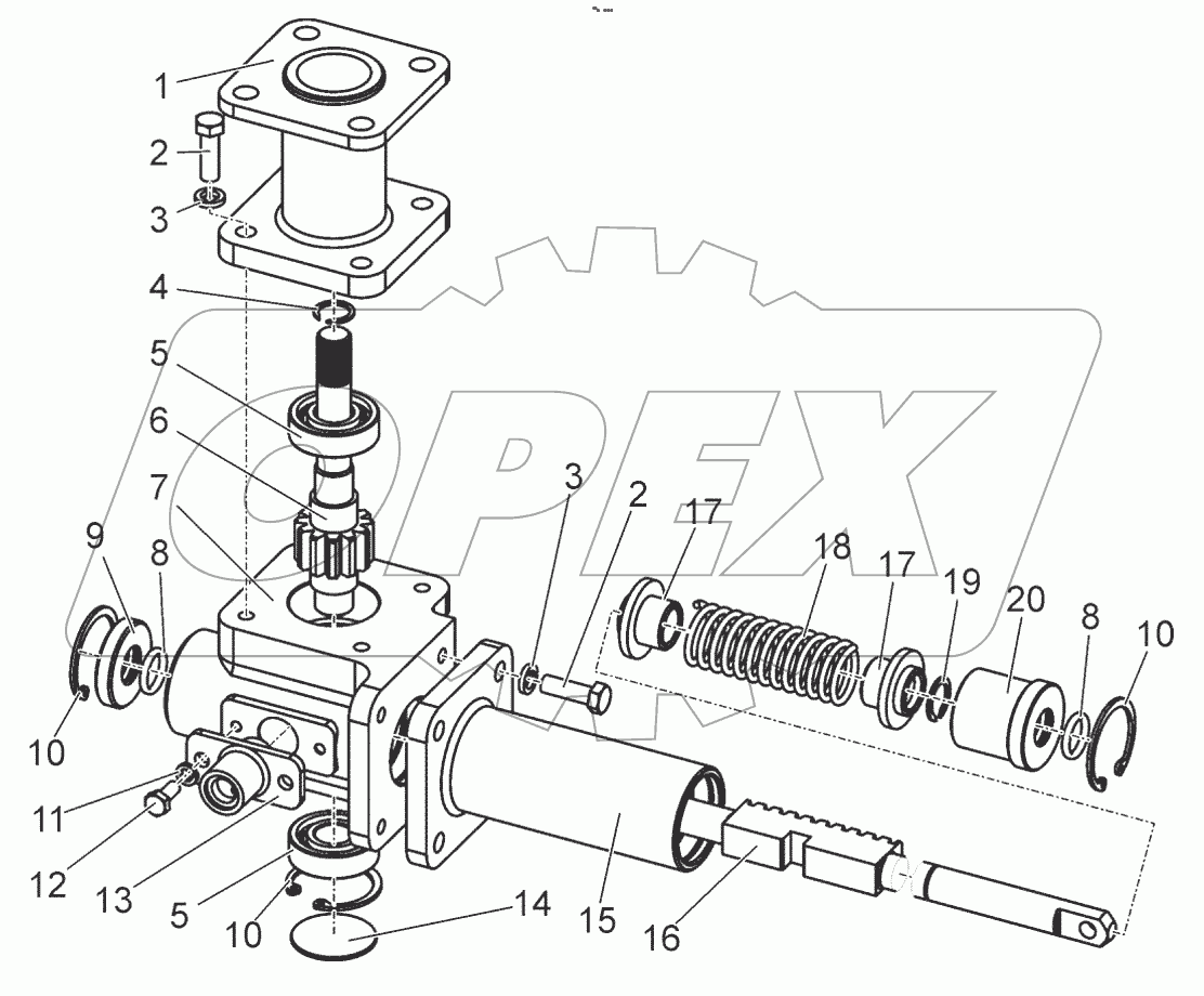  Редуктор рулевой с нульустановителем