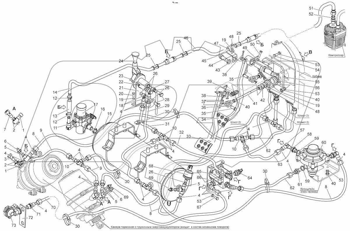  Система управления тормозами