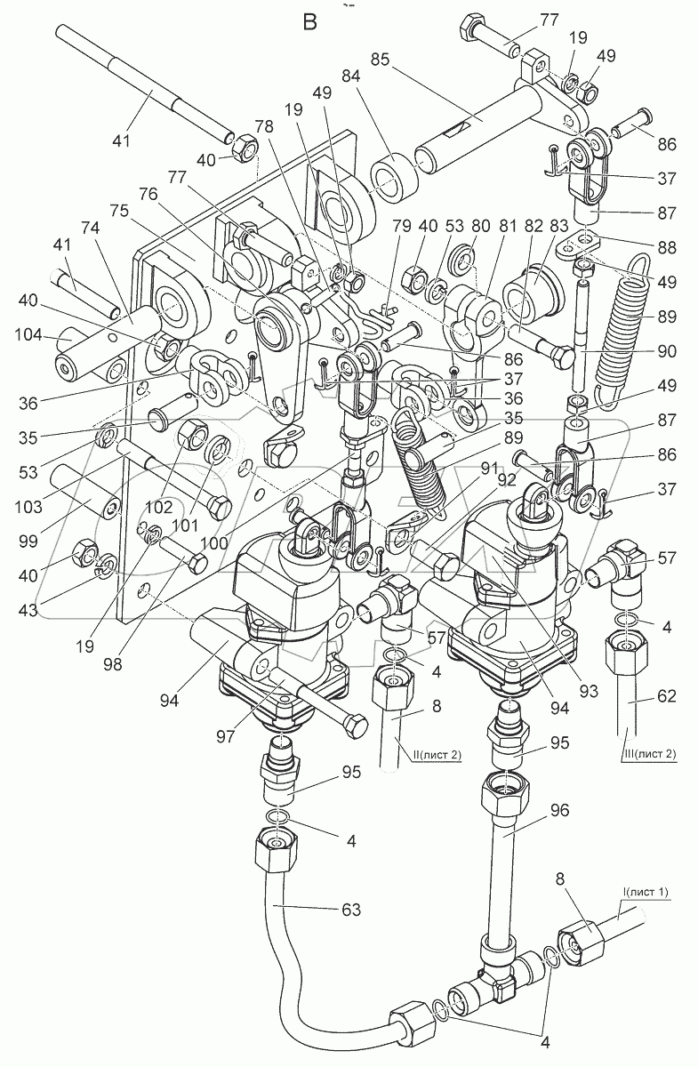  Система управления тормозами