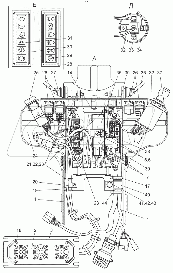 Щиток приборов