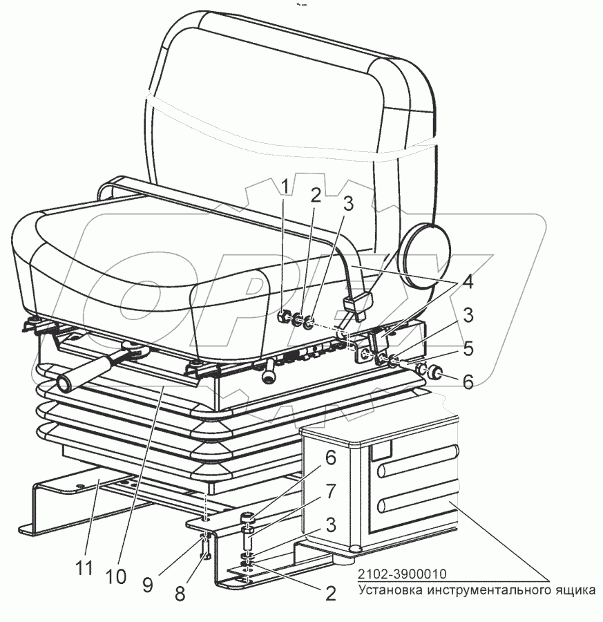  Установка сиденья