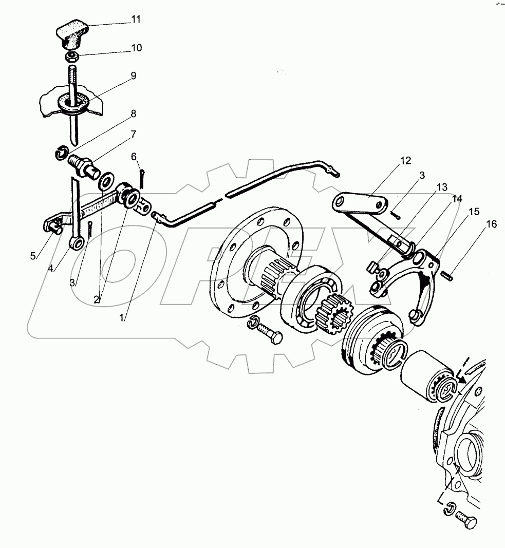  Управление блокировкой дифференциала;Difflock Control