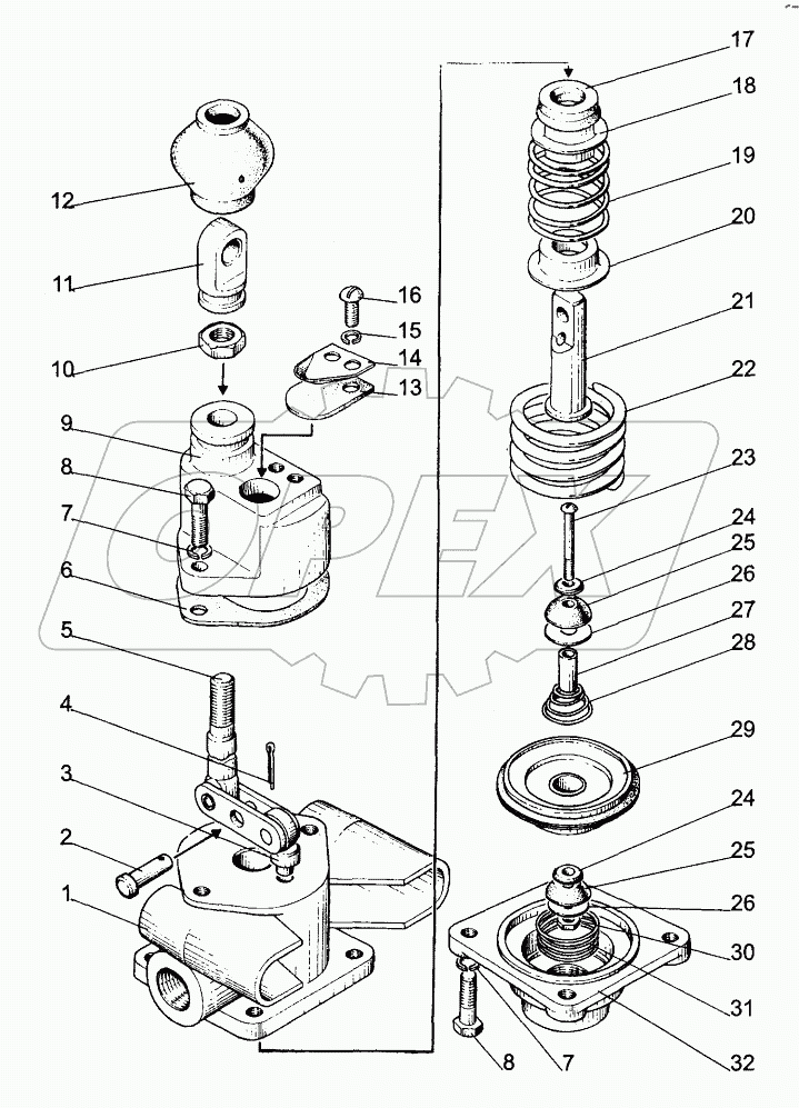  Кран тормозной;Brake Valve