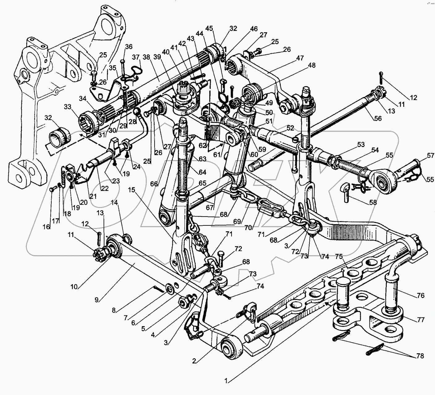  Механизм задней навески;Rear Hitch