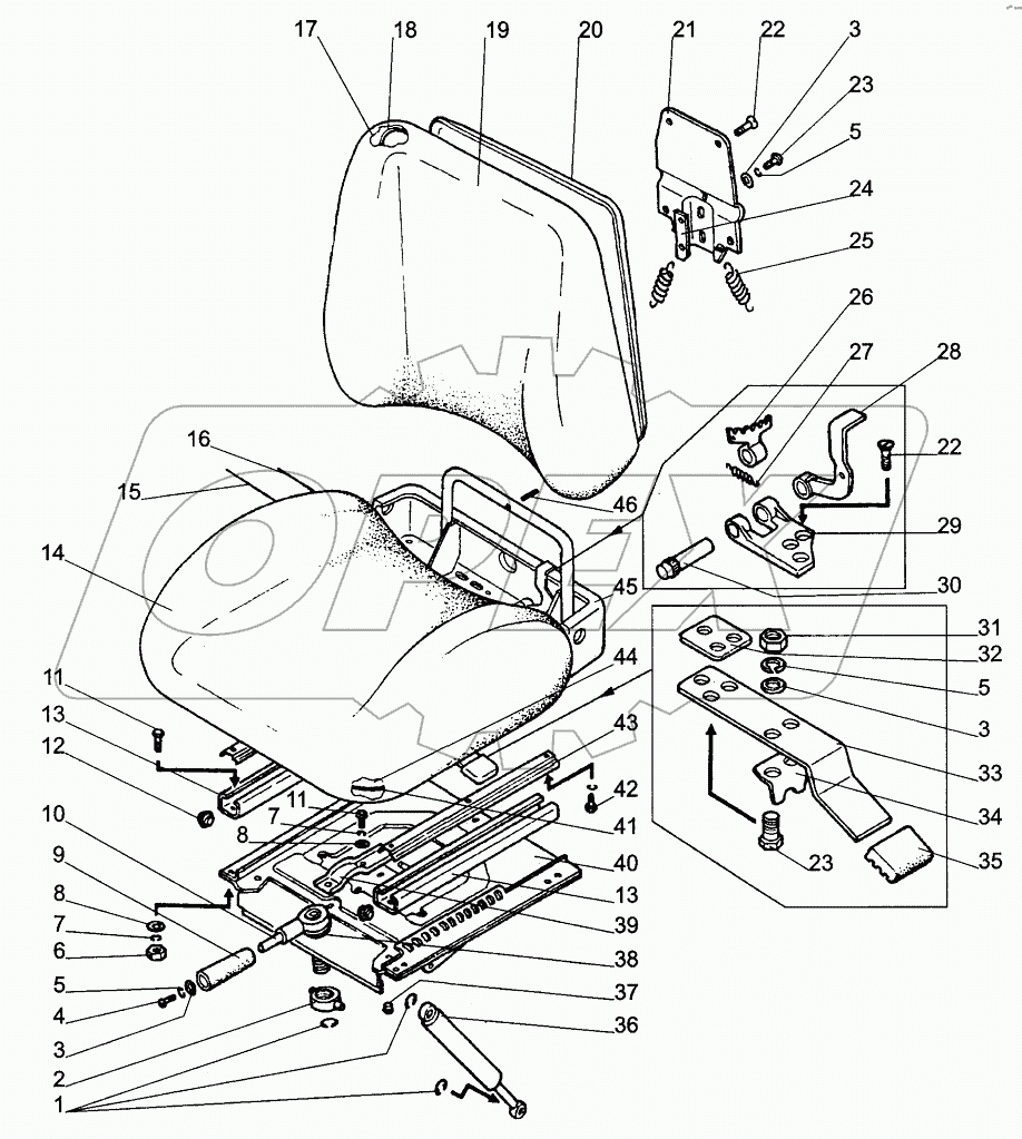  Сиденье оператора;Operator's Seat