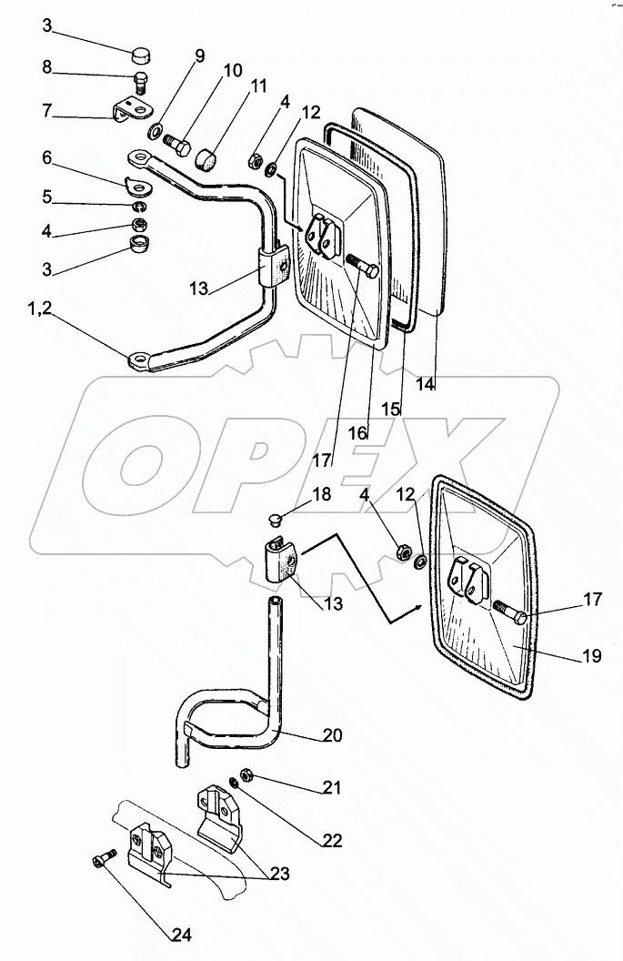  Зеркало наружное;Outer Rear-View Mirror