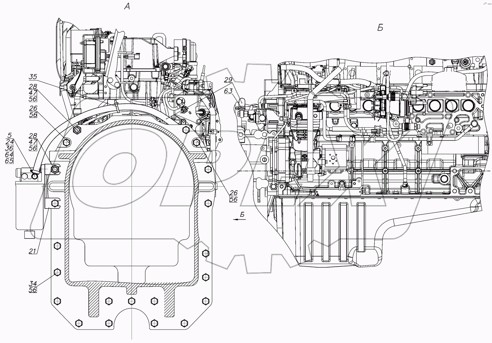  Установка двигателя