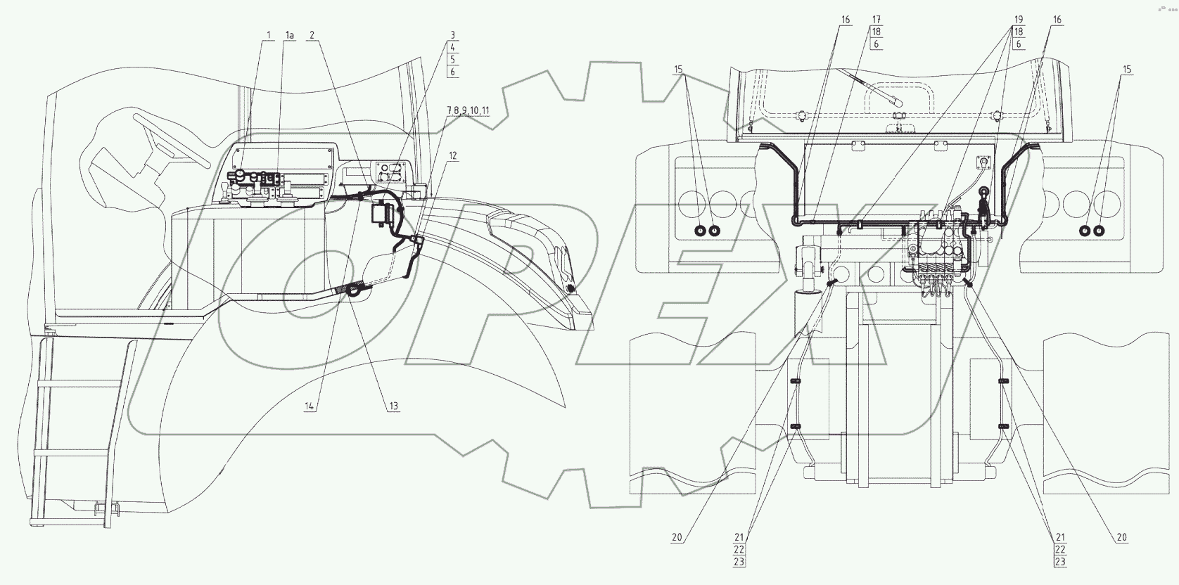  Управление задним навесным устройством