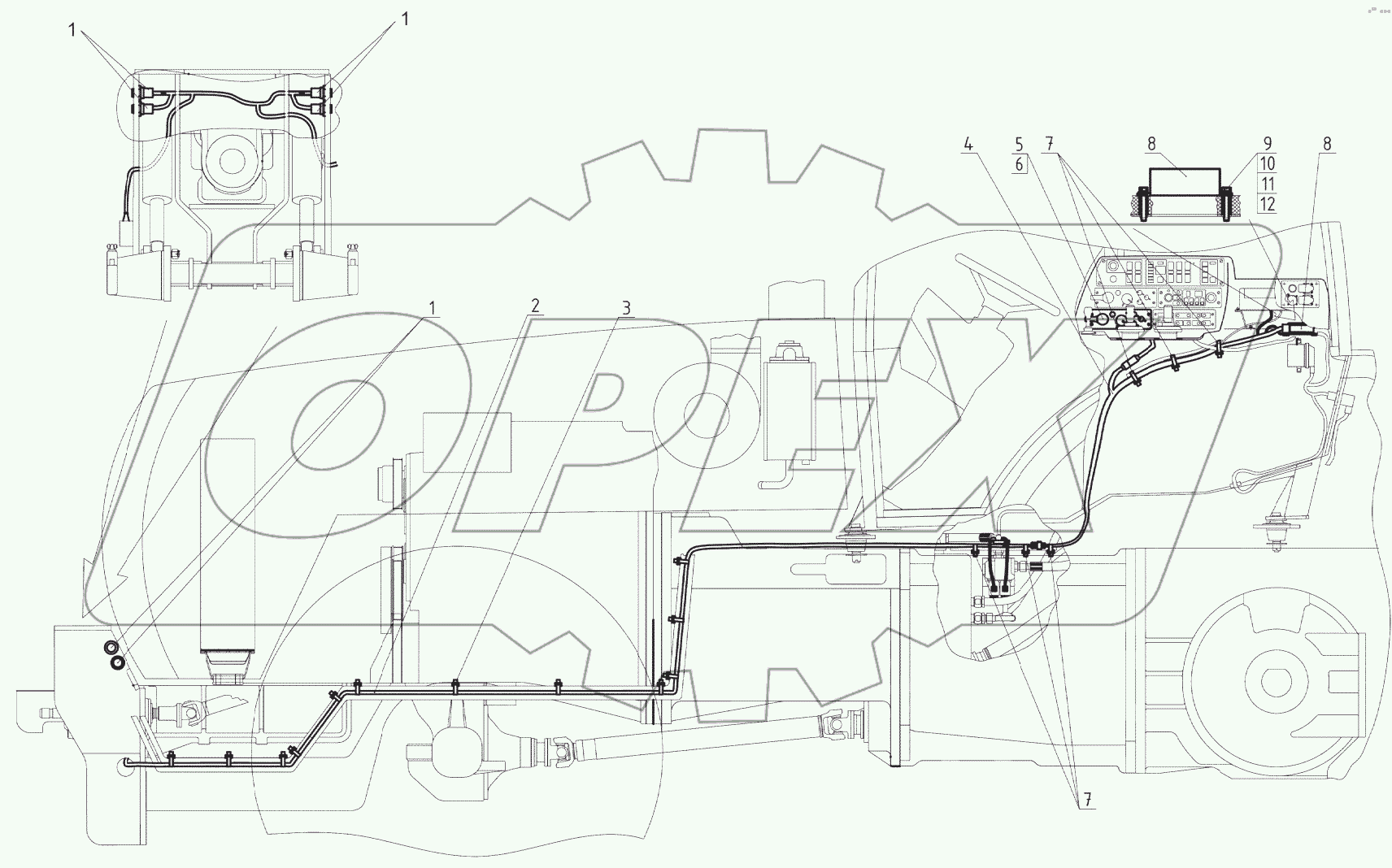  Управление передним навесным устройством