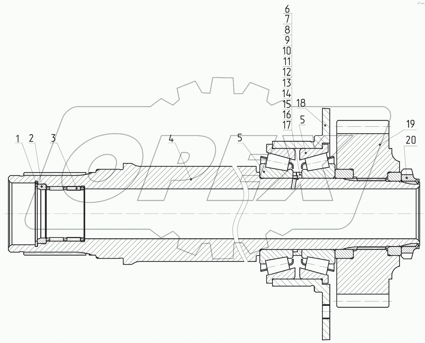  Вал первичный