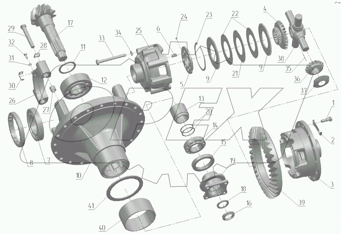  Редуктор центральный