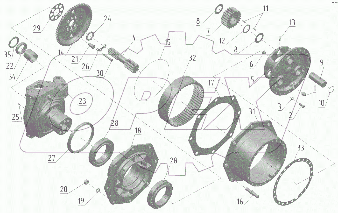  Редуктор колесный