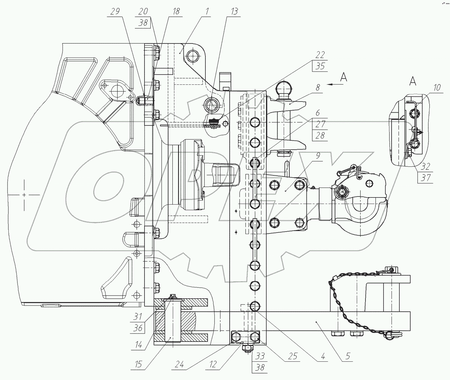  Тягово-сцепное устройство