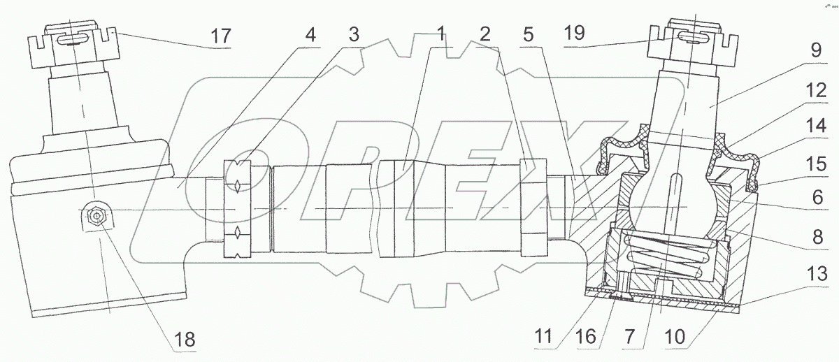  Тяга рулевая