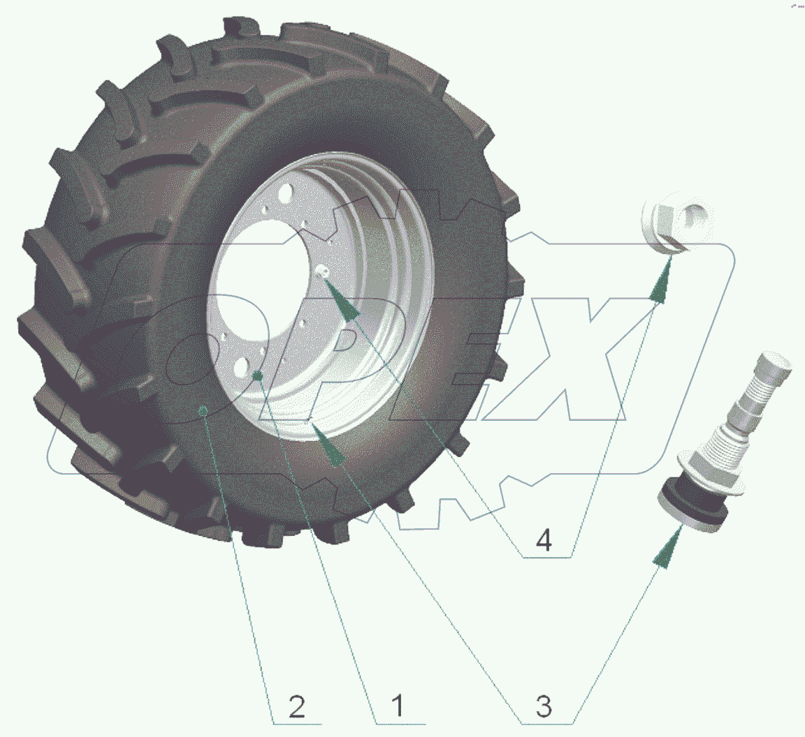  Колеса передние ведущие