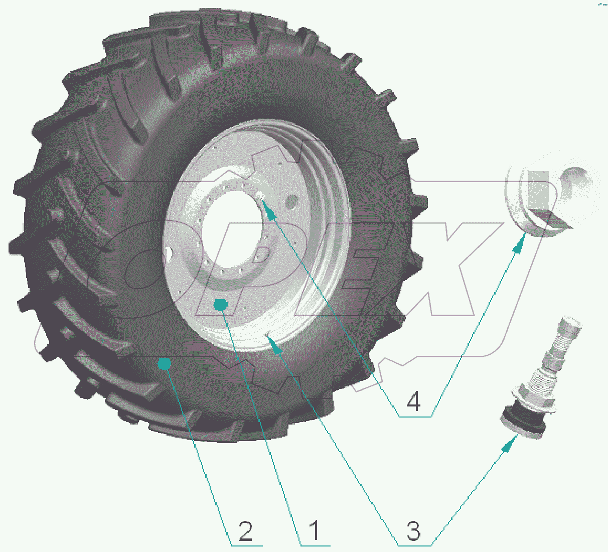  Колеса задние ведущие