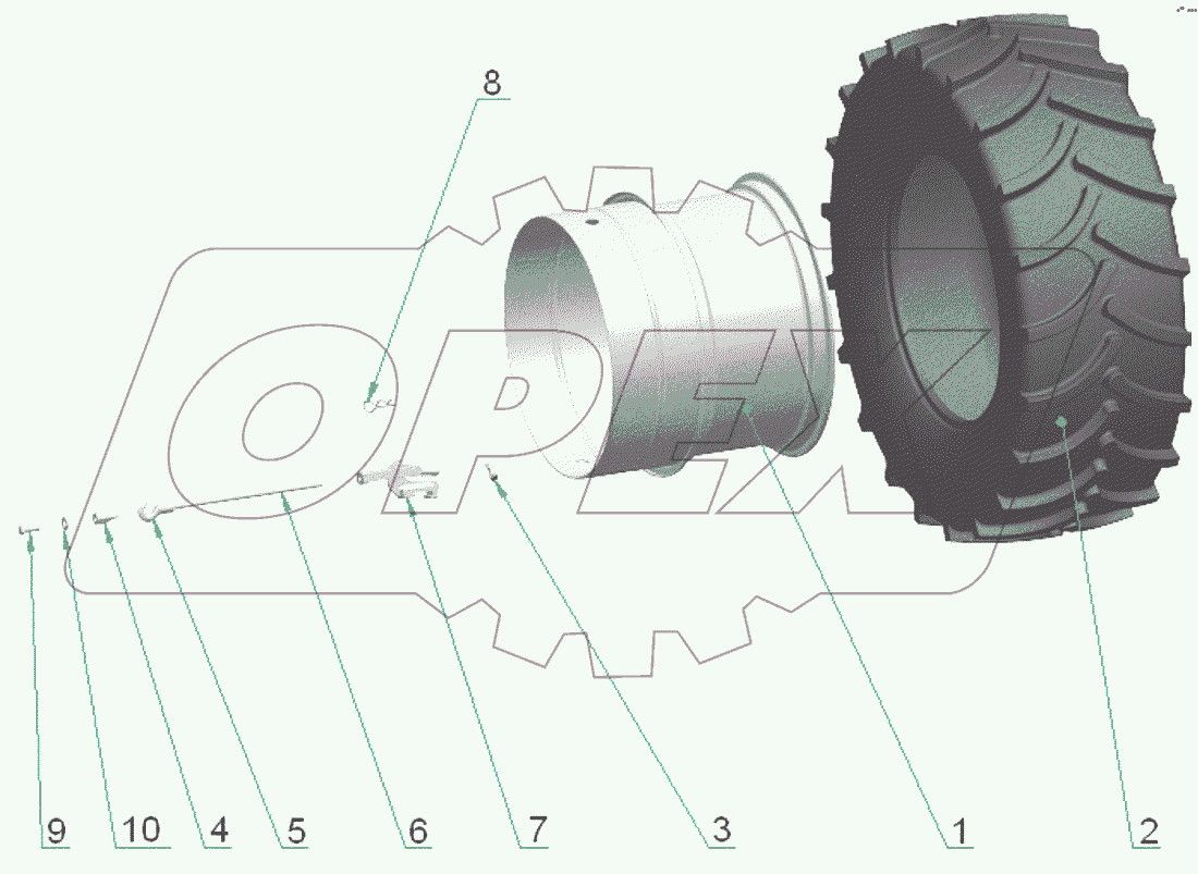  Комплект для сдваивания передних колес