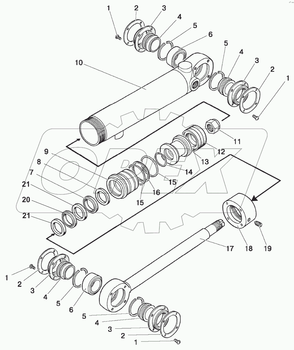  Гидроцилиндр Ц63 (63x30-250)