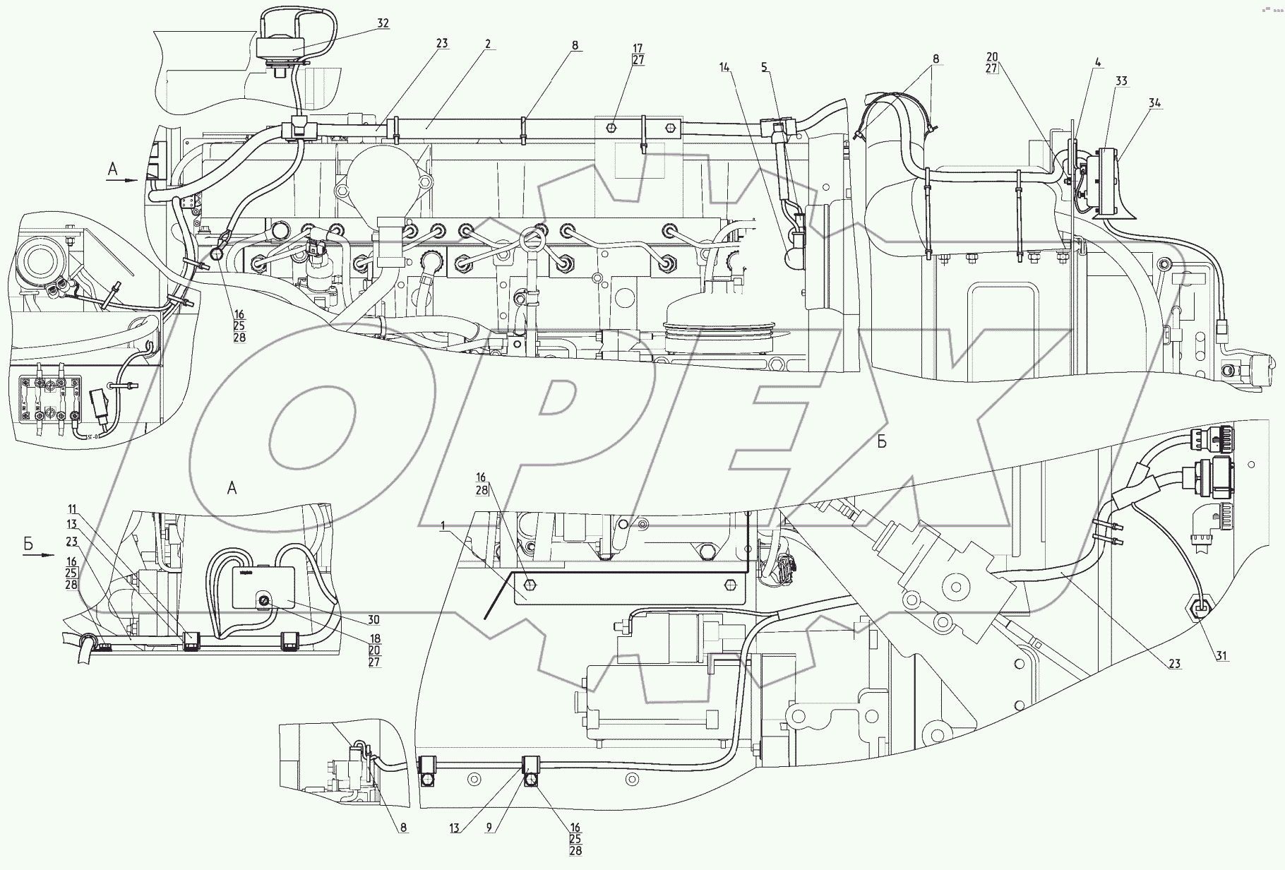  Электрооборудование двигателя