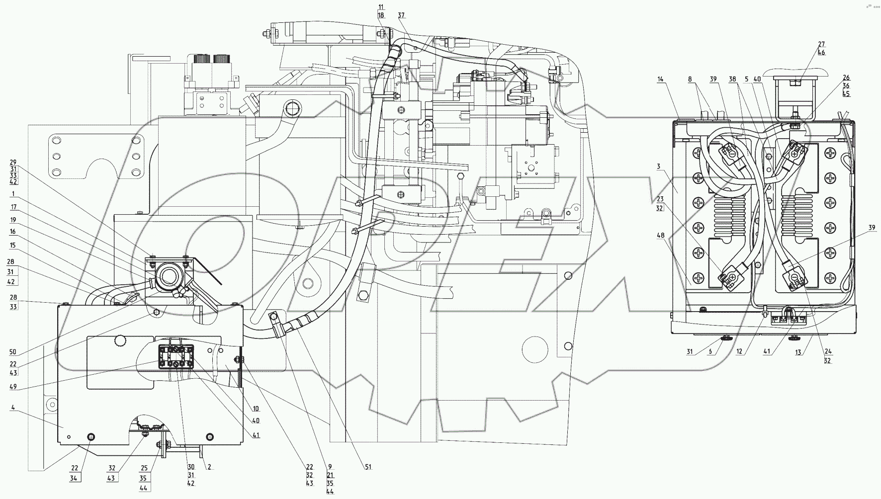  Установка батарей аккумуляторных