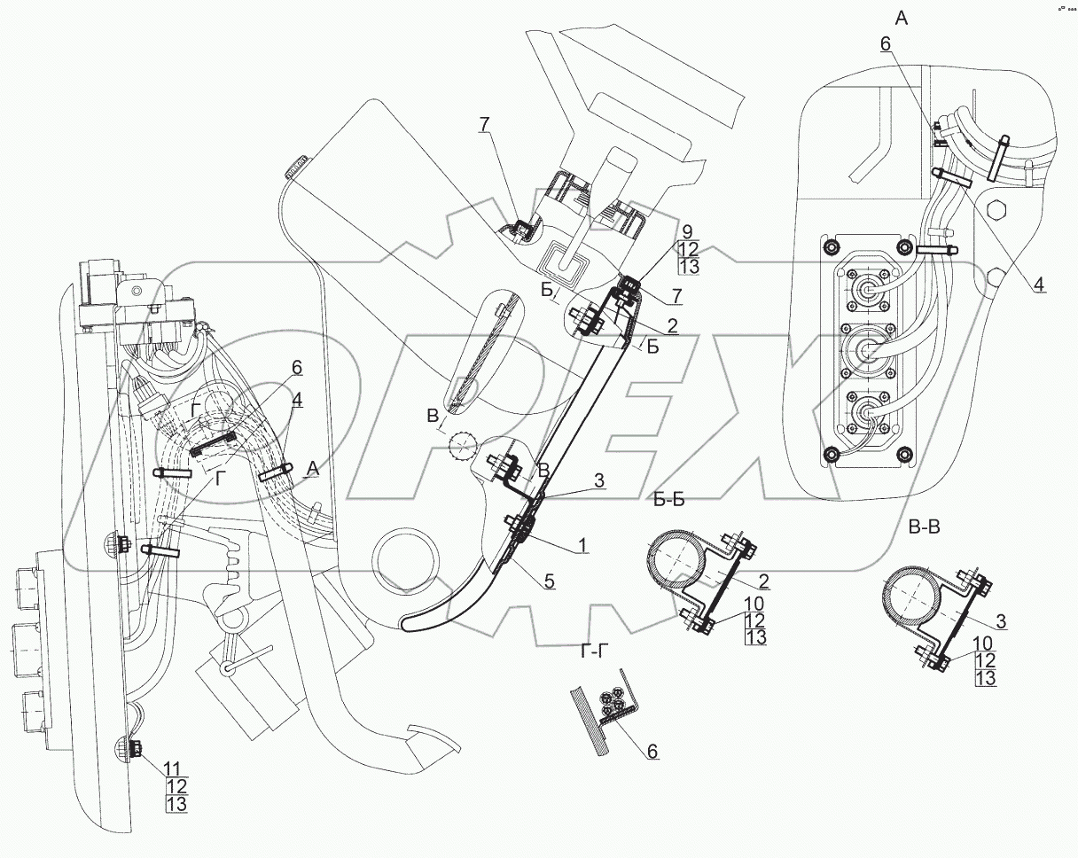 Установка щитка приборов